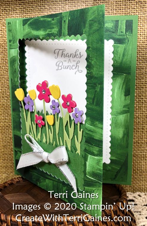 Window Technique Card using Sending Flowers Dies & Lily Impressions ...