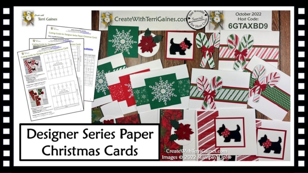 DIY Christmas Cards using Designer Series Paper (Video &amp; PDF Cutting ...