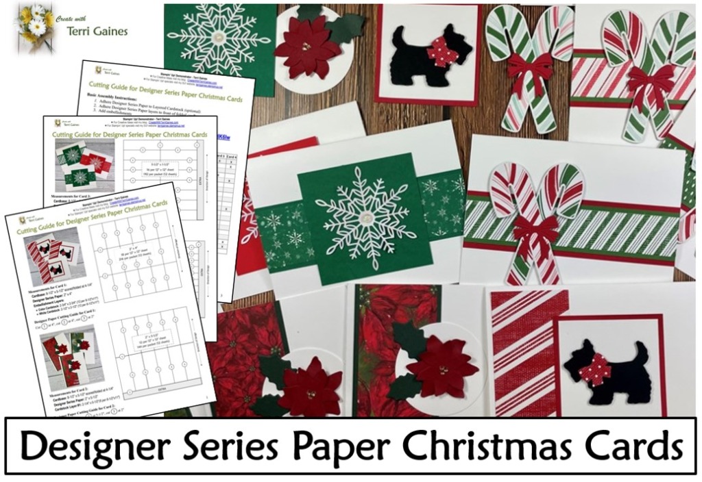 DIY Christmas Cards using Designer Series Paper (Video &amp; PDF Cutting ...