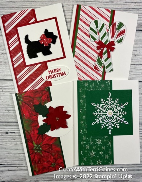 DIY Christmas Cards using Designer Series Paper (Video &amp; PDF Cutting ...