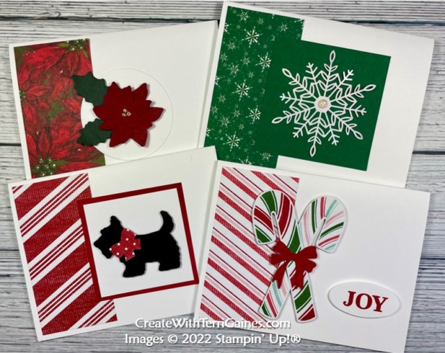 DIY Christmas Cards using Designer Series Paper (Video &amp; PDF Cutting ...