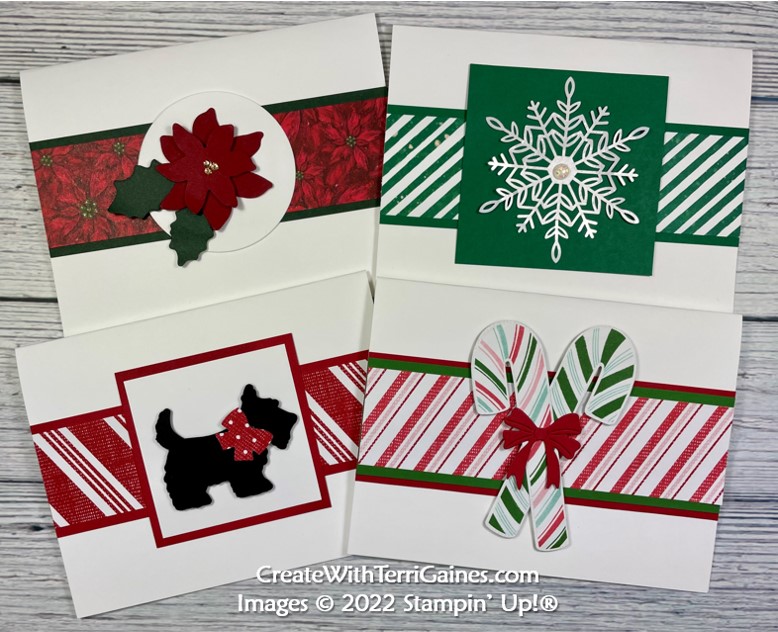 DIY Christmas Cards using Designer Series Paper (Video &amp; PDF Cutting ...