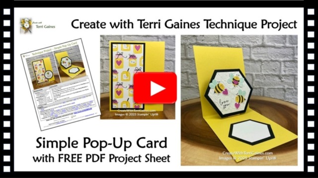 Create with Terri Gaines Technique Project - Simple Pop Up Card