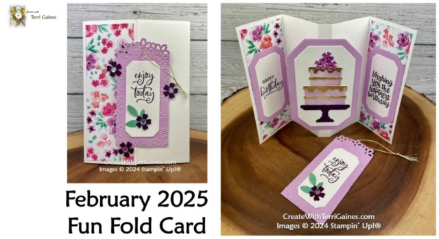 Create with Terri Gaines February Fun Fold - Gatefold Panel Pop Out Card